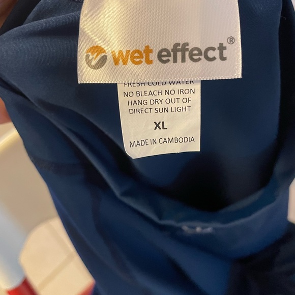 Wet effect long sleeve XL navy blue shirt - Picture 5 of 6